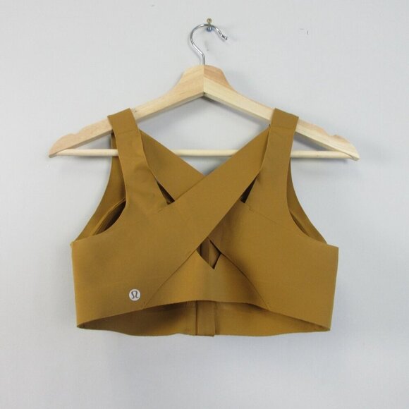 Lululemon Enlite Bra 34D Copper Front Zip High Support Cross Back Athletic 134 - Picture 2 of 9